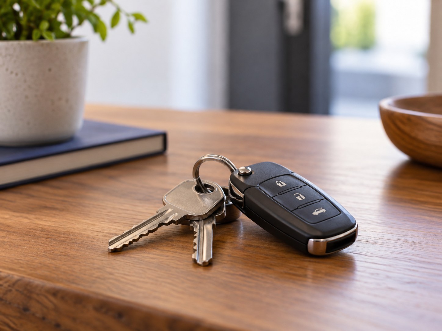 Llaves de automóvil listas para ser recogidas y entregadas